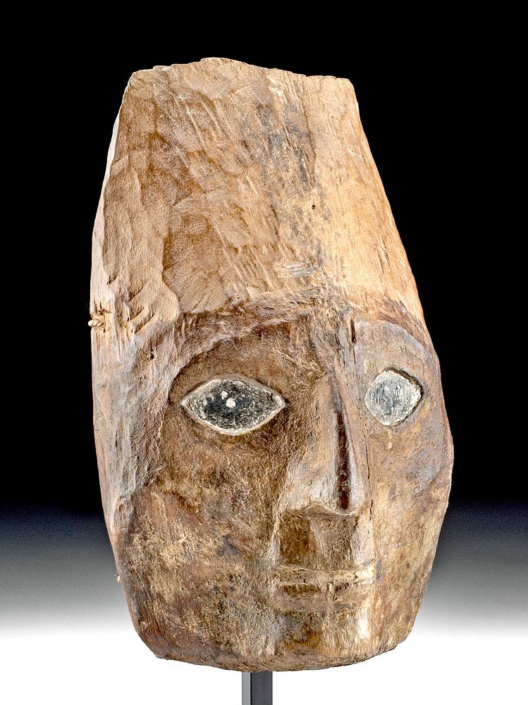 Appraisal: Huari Wood Mummy Mask - A Mesmerizing Countenance Pre-Columbian Central