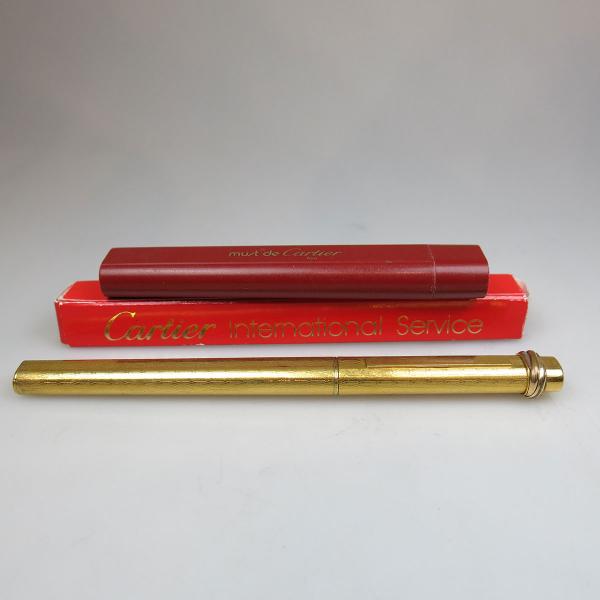 Appraisal: Cartier French Gold-Plated Ball Point Pen with refill cartridge cm