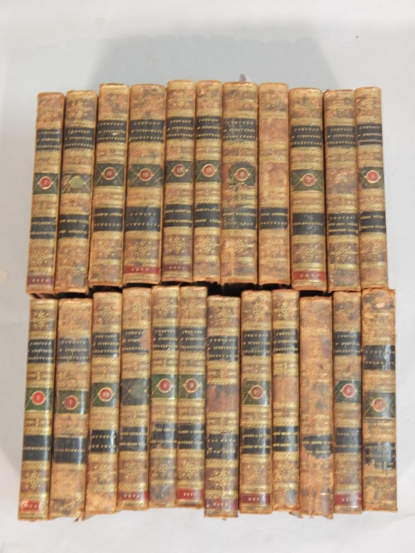 Appraisal: A set of leather bound volumes of the plays of