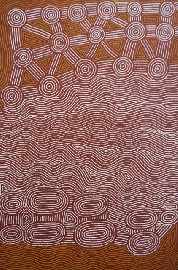 Appraisal: Warlimpirringa Tjapaltjarri born circa Tingari at Wilkinkarra acrylic on canvas