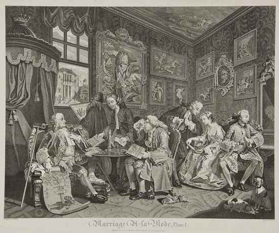 Appraisal: After William Hogarth Marriage la Mode the set of engravings