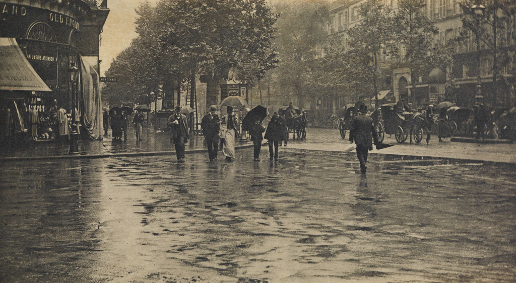 Appraisal: ALFRED STIEGLITZ - Wet Day on the Boulevard Paris Photogravure