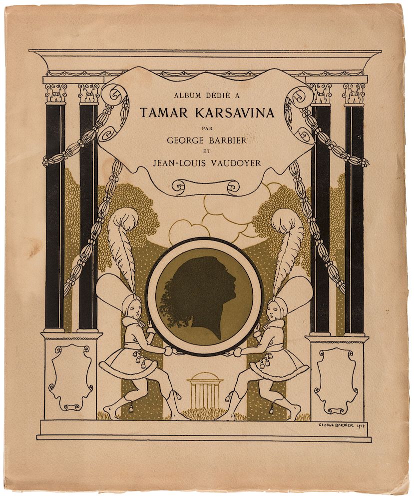 Appraisal: BARBIER VAUDOYER ALBUM DEDIE A TAMAR KARSAVINA ACCOMPANIED BY AN