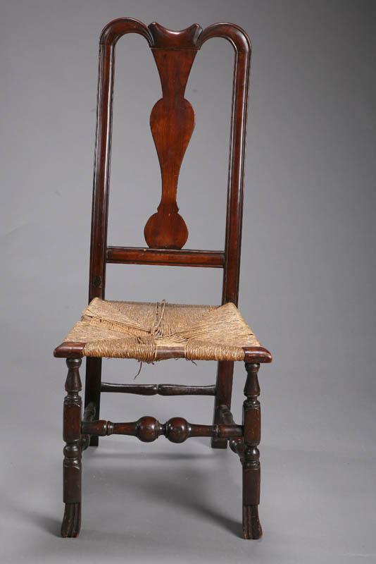 Appraisal: QUEEN ANNE SIDE CHAIR New England th century mixed woods