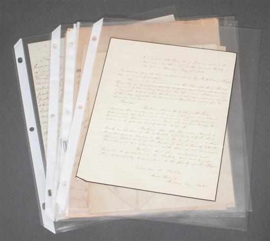 Appraisal: Autographs Curiosa Seven items related to Philip Hone prominent citizen