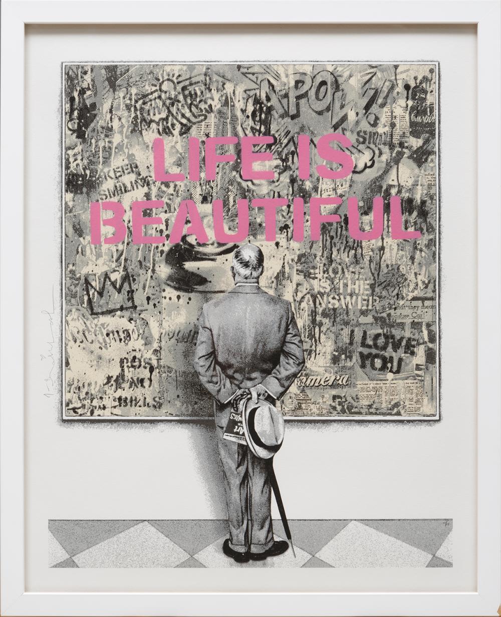 Appraisal: Mr Brainwash Thierry Guetta French b Life is Beautiful Pink