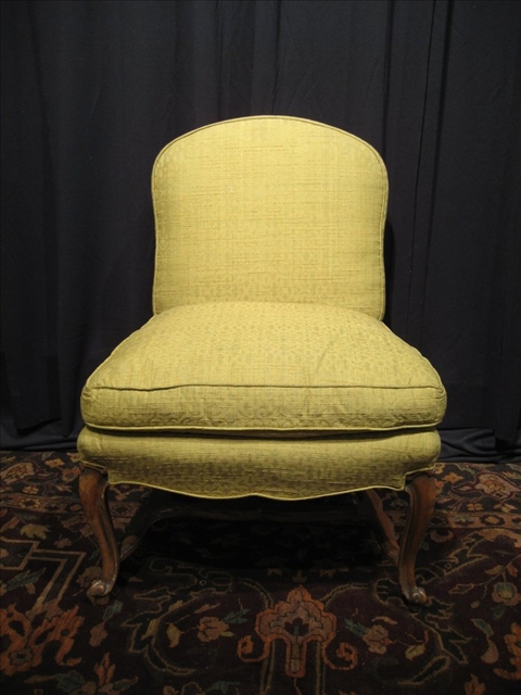 Appraisal: LOUIS XV STYLE SIDE CHAIR th century the moss green