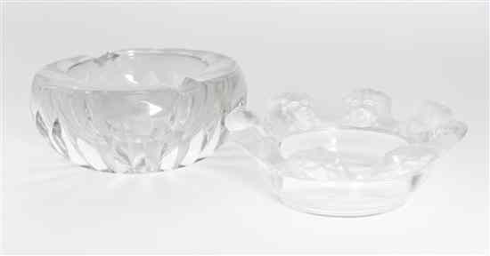 Appraisal: Two French Glass Paperweights comprising a Baccarat faceted example and