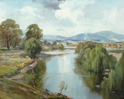 Appraisal: Dermont Hellier born Murray River Below Hume Weir oil on