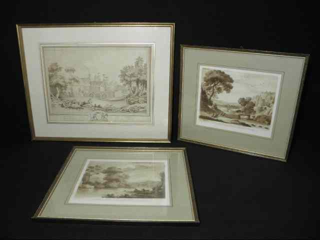 Appraisal: Two original aquatints after Claude Le Lorrain by Richard Earlom