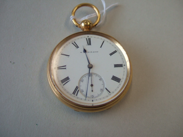 Appraisal: A gentleman's ct gold cased key wind openfaced pocket watch