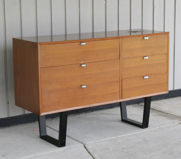 Appraisal: George Nelson for Herman Miller secretary chest five drawers and