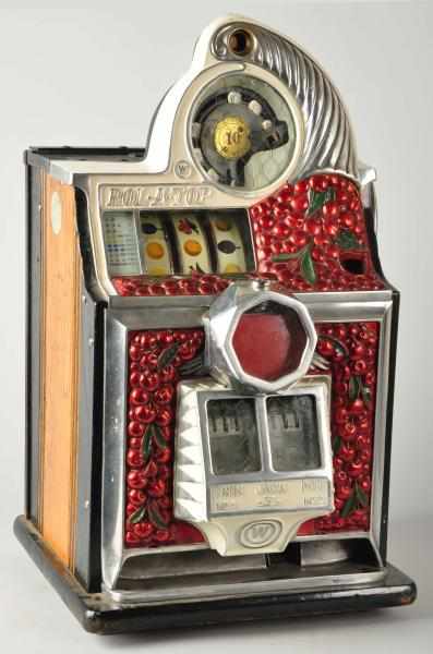 Appraisal: Rol-A-Top Cherry Front Coin-Op Machine With Diamond Ball Gold award