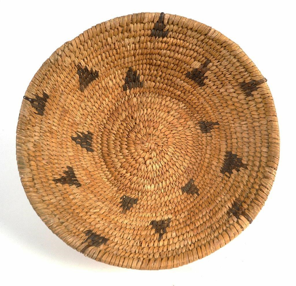 Appraisal: Vintage Indian basket believed to be Apache Measures about diameter