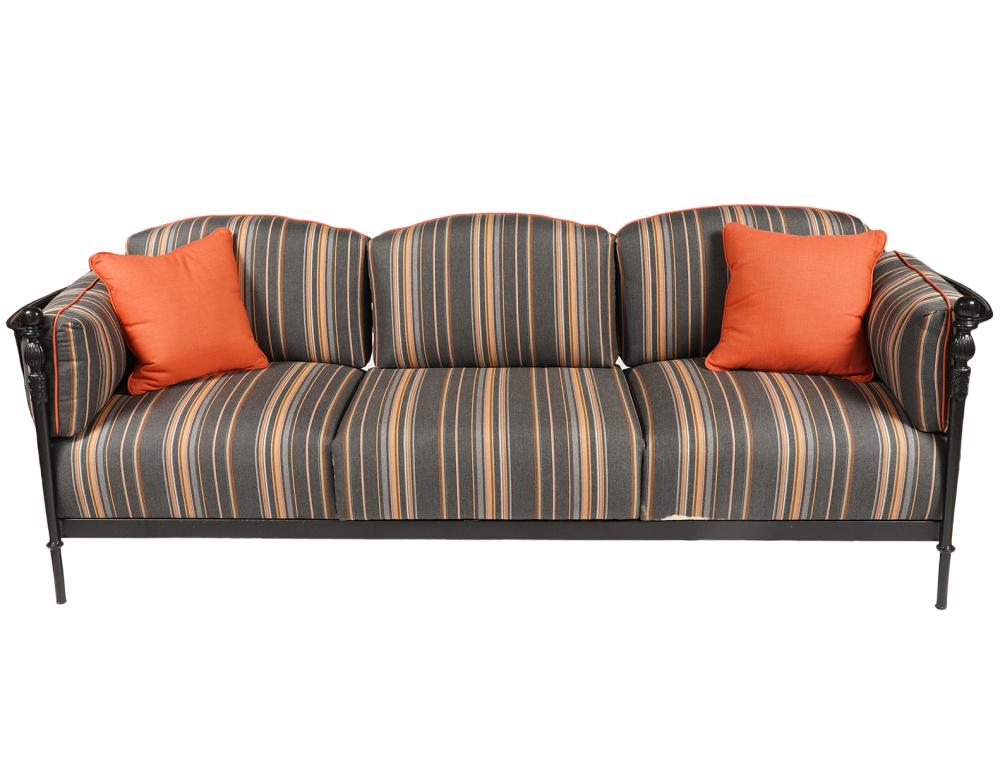 Appraisal: MICHAEL TAYLOR 'MONTECITO' SOFAMichael Taylor 'Montecito' steel framed sofa has