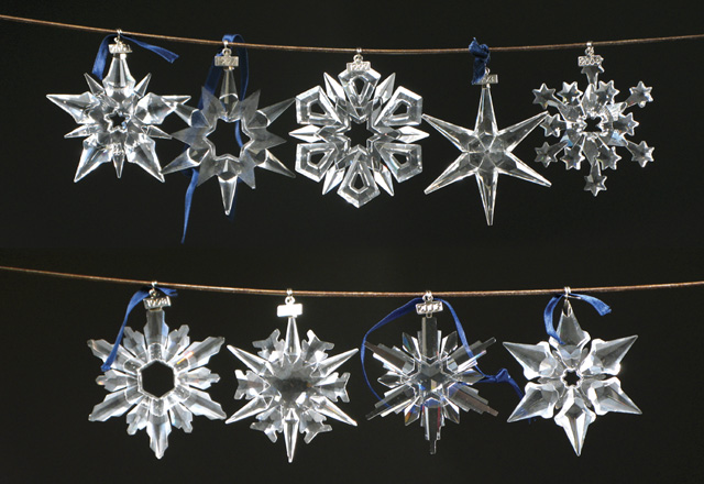 Appraisal: SWAROVSKI AUSTRIAN CRYSTAL CHRISTMAS ORNAMENTS pieces Collection of annual limited