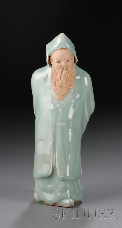 Appraisal: Stoneware Figure of a Gentleman China Sung to Yuan period