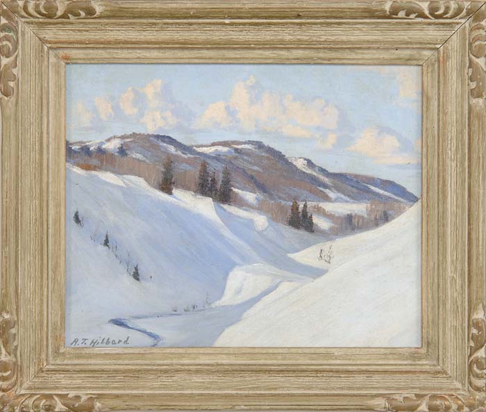 Appraisal: ALDRO THOMPSON HIBBARD American - SNOW COVERED VALLEY Oil on