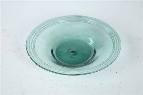 Appraisal: GLASS PAN American st half- th century blown glass Pale