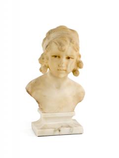 Appraisal: AN ITALIAN CARVED MARBLE BUST AN ITALIAN CARVED MARBLE BUSTLate