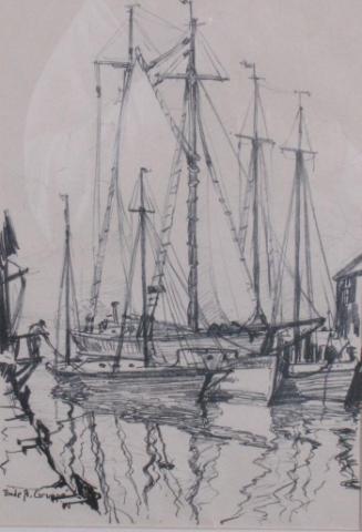 Appraisal: Emile Albert Gruppe MA - Print Sailboats image size x