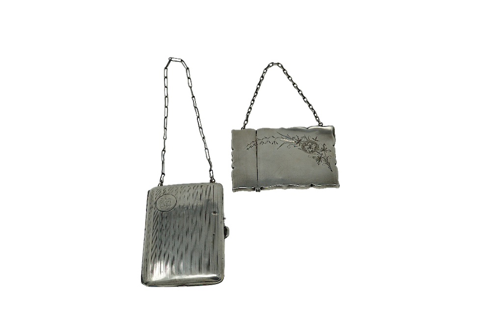 Appraisal: Sterling SIlver Purse Sterling SIlver Cigarett Sterling Silver Card Purse