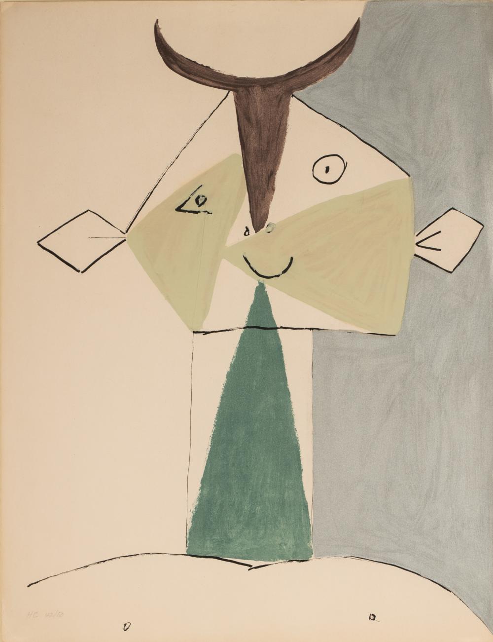 Appraisal: PABLO PICASSO - FAUNES ET FLORElithograph in colors unsigned annotated