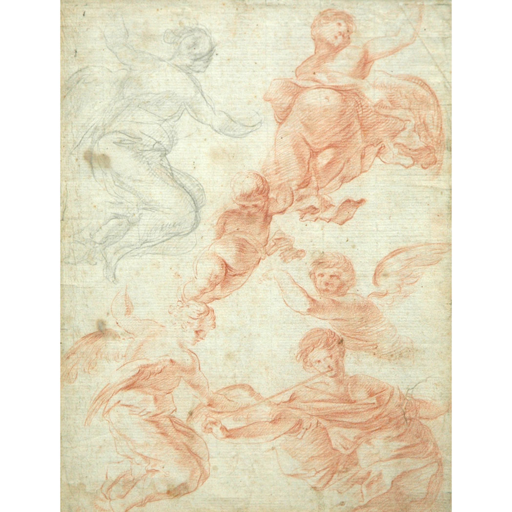 Appraisal: Attributed to Andrea dal Pozzo Figure Studies a double-sided drawing