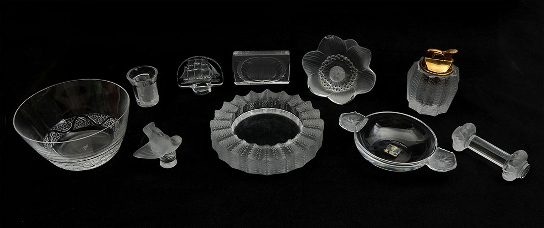 Appraisal: PIECE COLLECTION OF LALIQUE ITEMS An assembled collection of Lalique