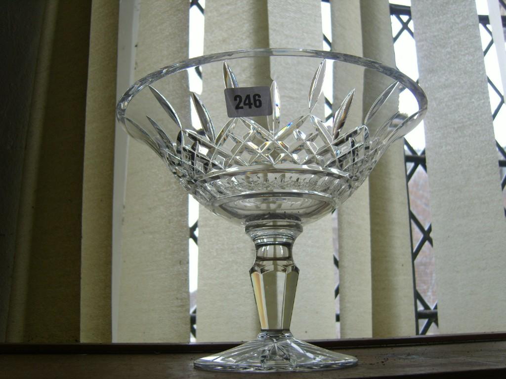 Appraisal: A Waterford crystal comport of circular form with etched mark