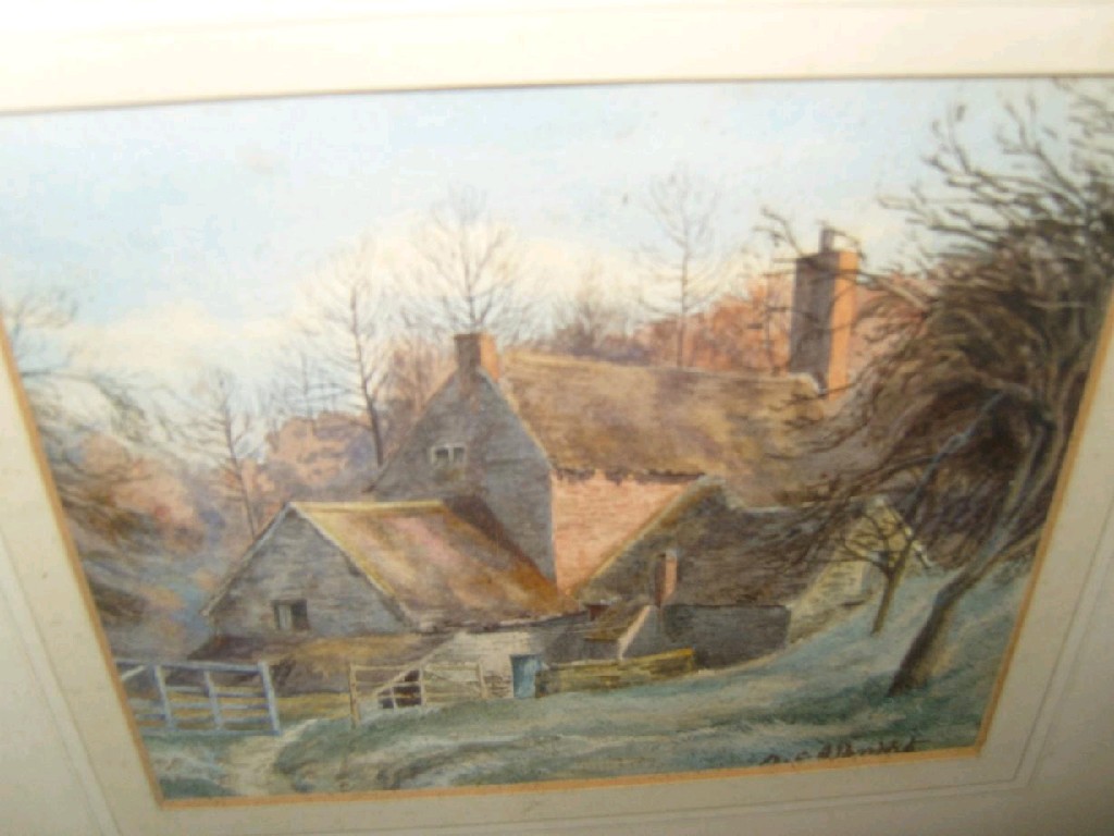 Appraisal: An early th century water colour of red brick farm