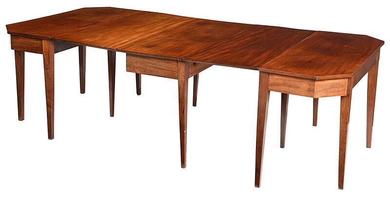 Appraisal: Rare Georgia Federal Mahogany Dining Table attributed to Piedmont Georgia