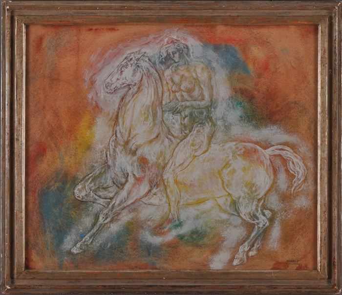 Appraisal: KENNETH CALLAHAN - HORSE AND RIDER c Tempera on paper