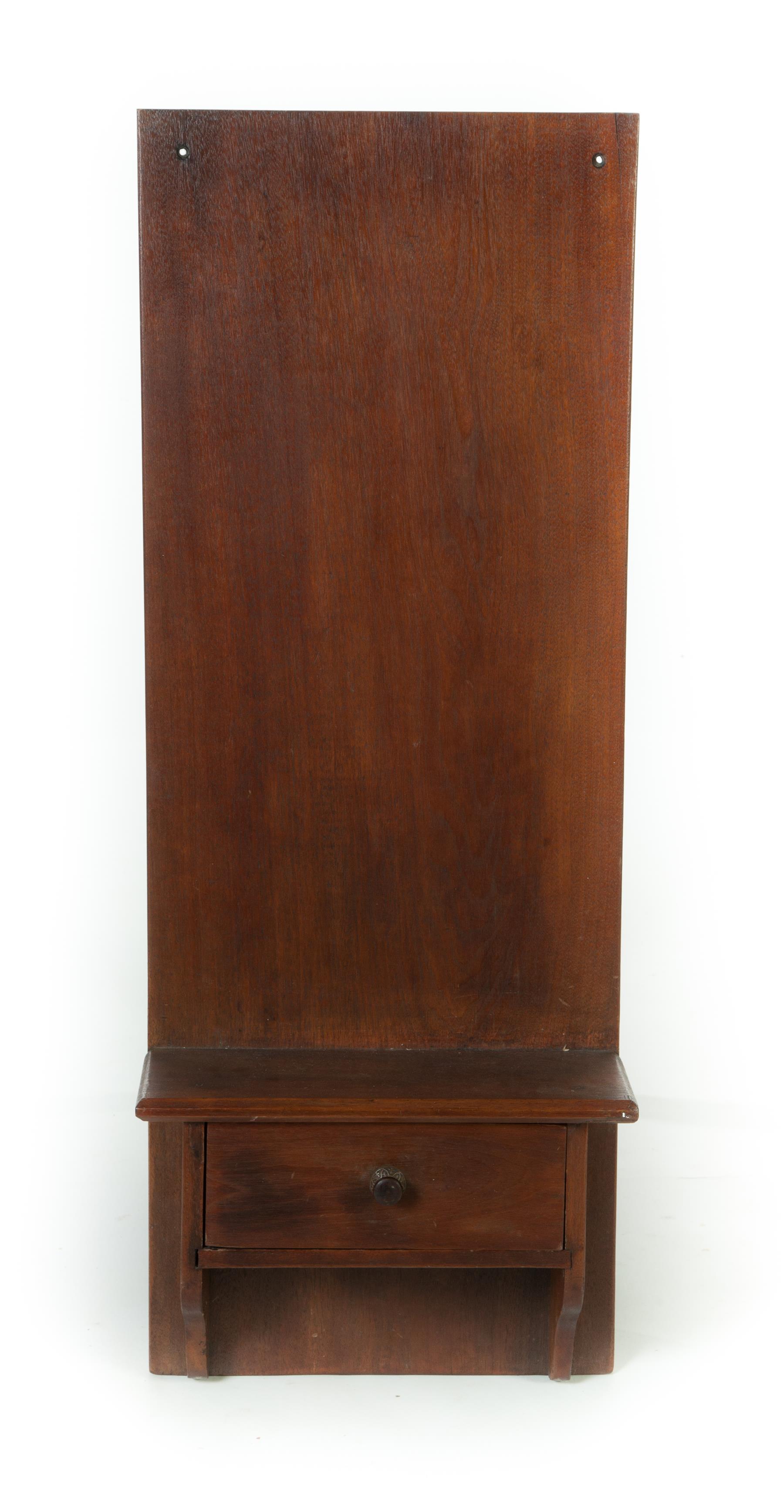 Appraisal: SHAKER UNION VILLAGE CLOCK SHELF Second half- th century walnut