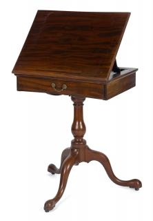 Appraisal: George II mahogany reading music stand ca '' h ''