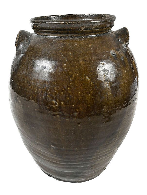 Appraisal: Edgefield Stoneware Jar likely attributed to Lewis Miles or B