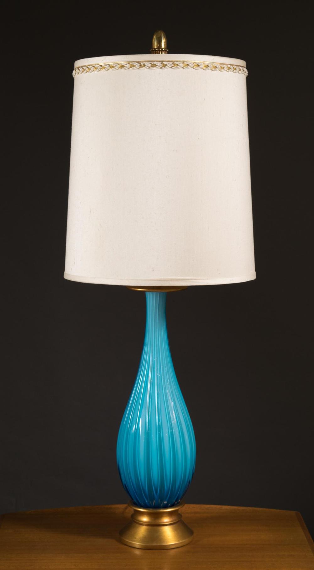 Appraisal: SEGUSO GLASS TABLE LAMP Seguso Vetri d'Arte Murano Italy components