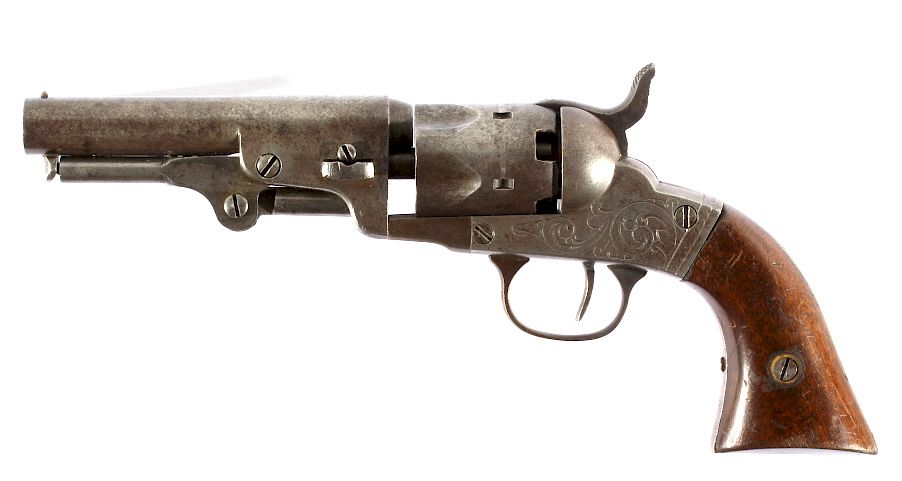 Appraisal: Bacon MFG Co Engraved Cal Percussion Revolver Included in this