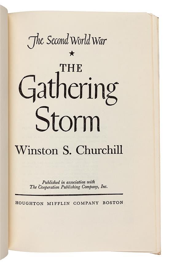 Appraisal: CHURCHILL Winston - The Second World War Boston Houghton Mifflin