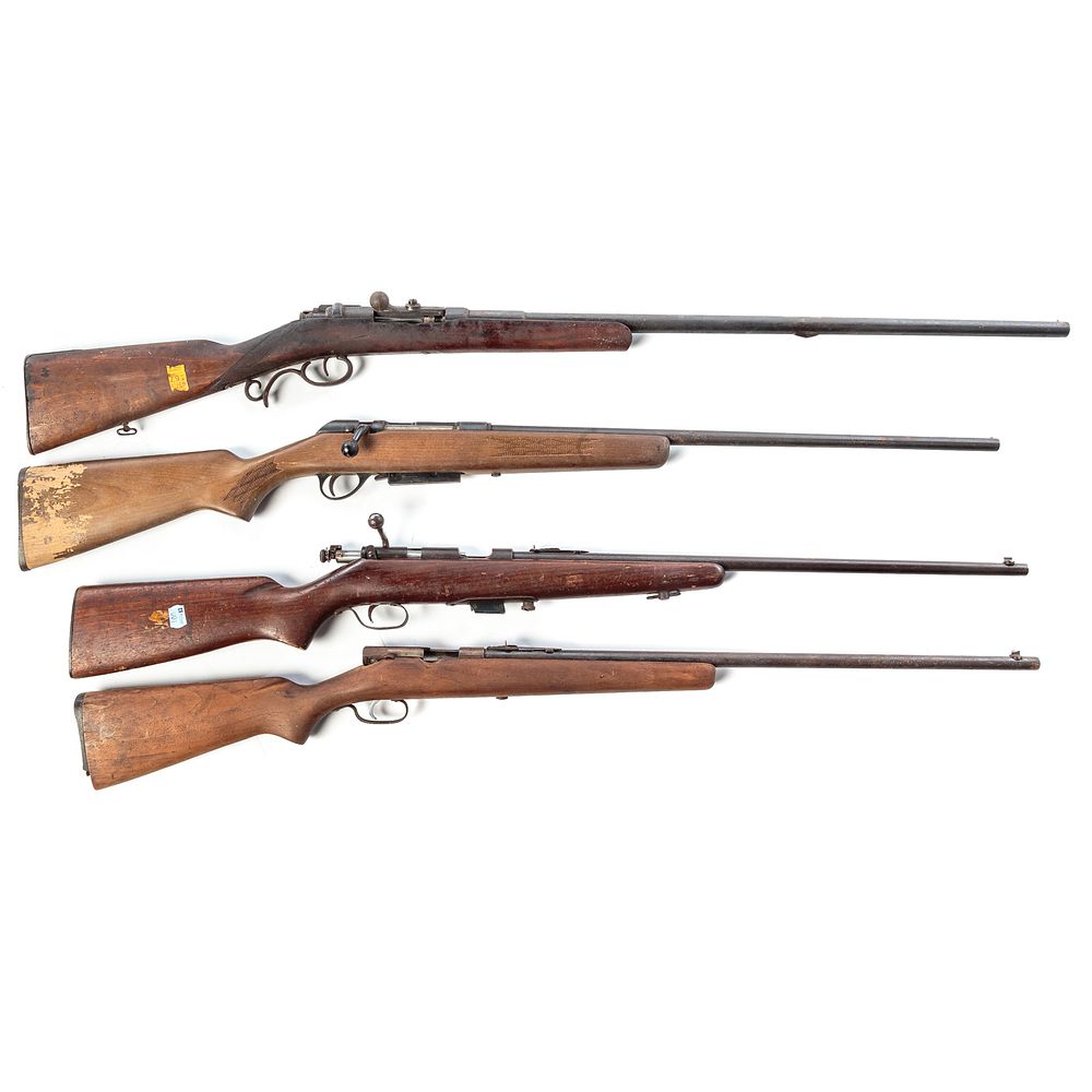 Appraisal: Four Assorted Long Guns Ranger Model cal Stevens Model ga