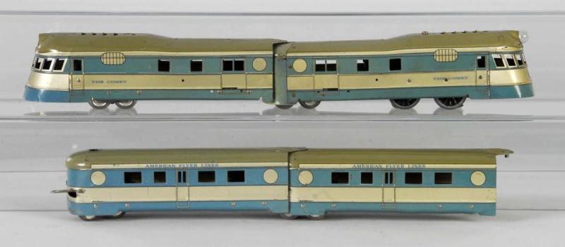 Appraisal: American Flyer O-Gauge Comet Passenger Set Description American Pre-war Very