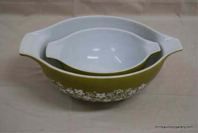 Appraisal: c Pyrex ''Crazy Daisy'' Mixing BowlsThis is for a pair