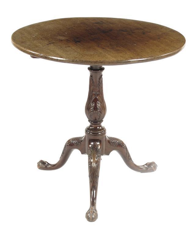 Appraisal: A mahogany tripod table