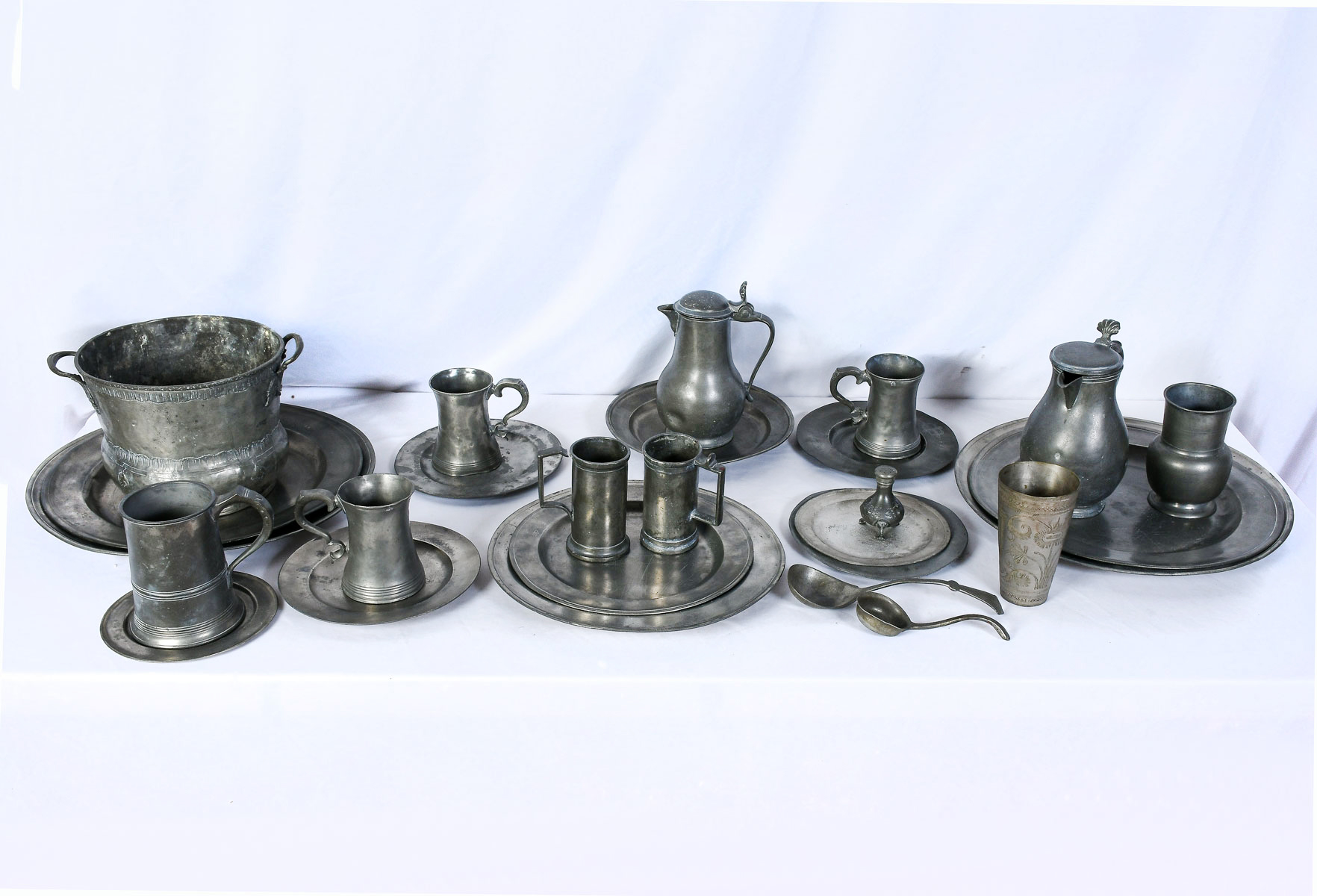 Appraisal: PC EARLY ENGLISH PEWTER COLLECTION Comprised of th th century