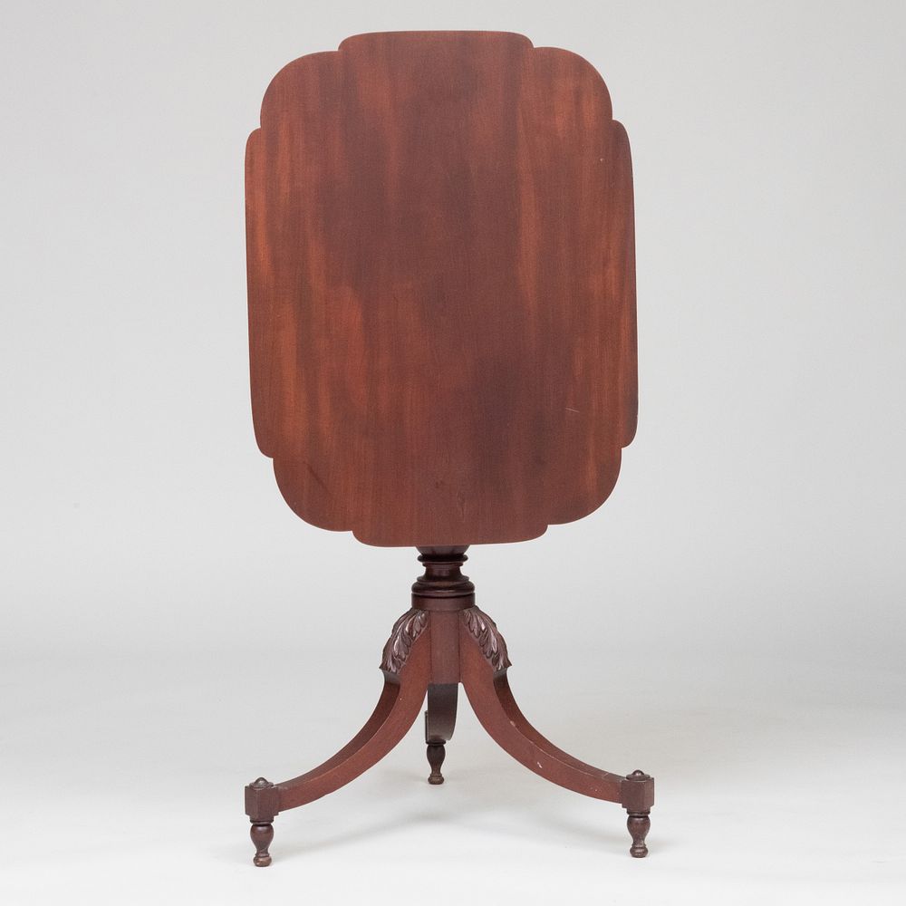 Appraisal: Federal Mahogany Tilt-Top Candle Stand Possibly Albany County NY Property