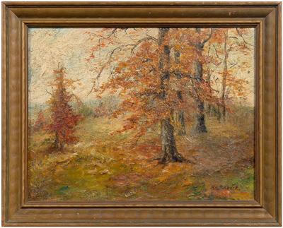 Appraisal: Landscape painting signed quot Richard quot autumn landscape signed lower