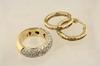 Appraisal: JEWELRY LOT - Three piece lot consisting of a K