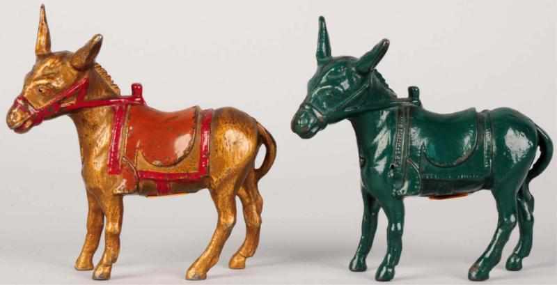 Appraisal: Lot of Cast Iron Donkey Still Banks Includes one in