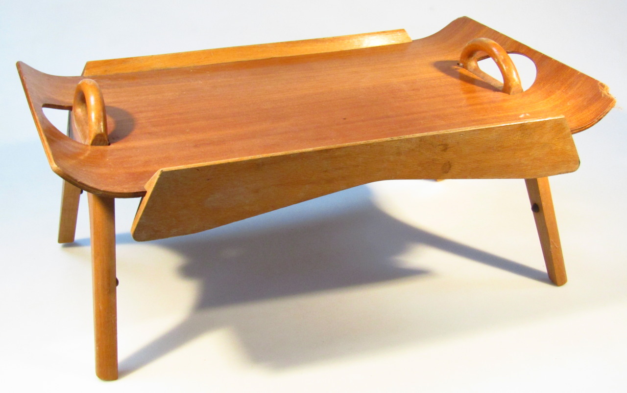 Appraisal: A thC patented centurion teak tray with paragon product label