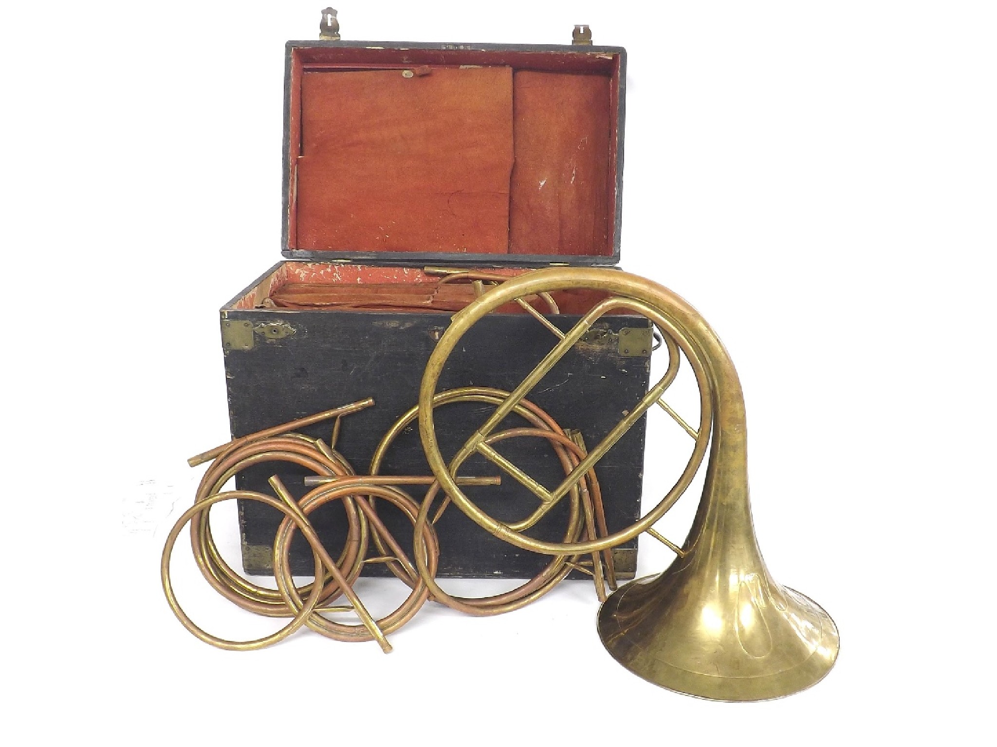 Appraisal: French brass natural horn circa by and stamped Tabard Lyon